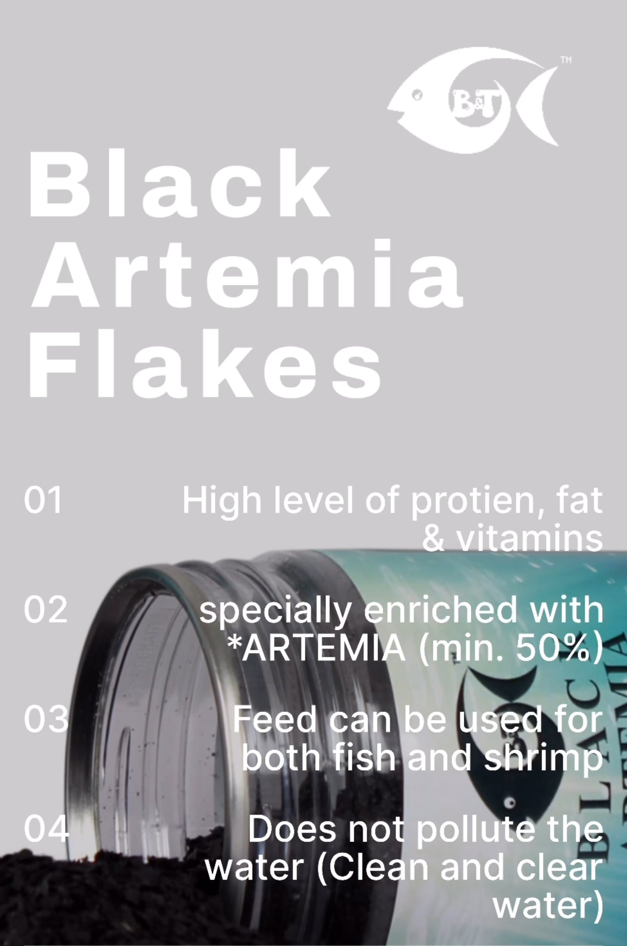 B&T Black Artemia flakes 52gm
