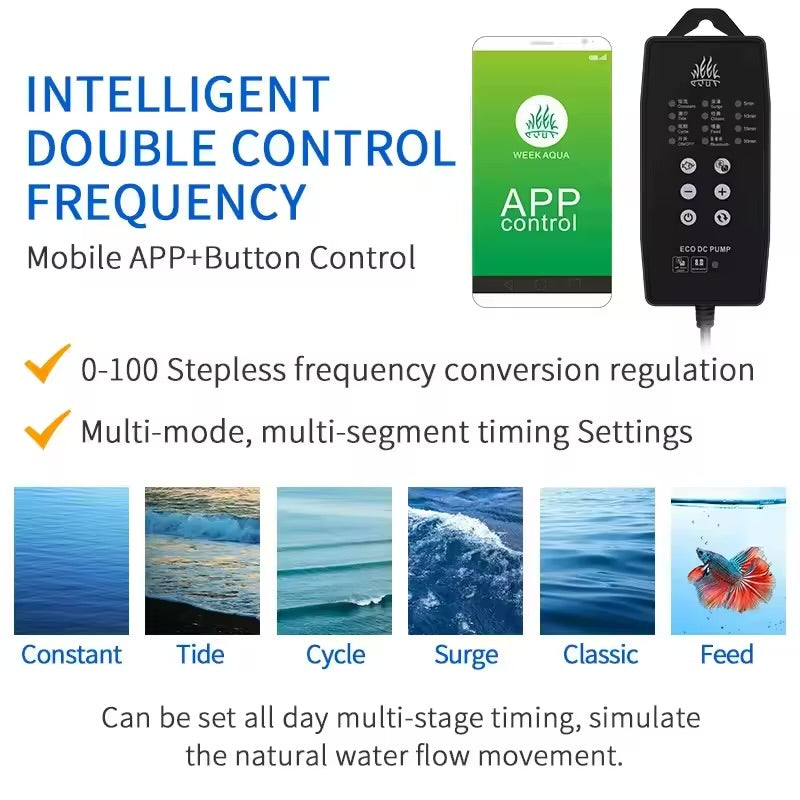 WEEK AQUA Steel canister filter with app controlled DC pump