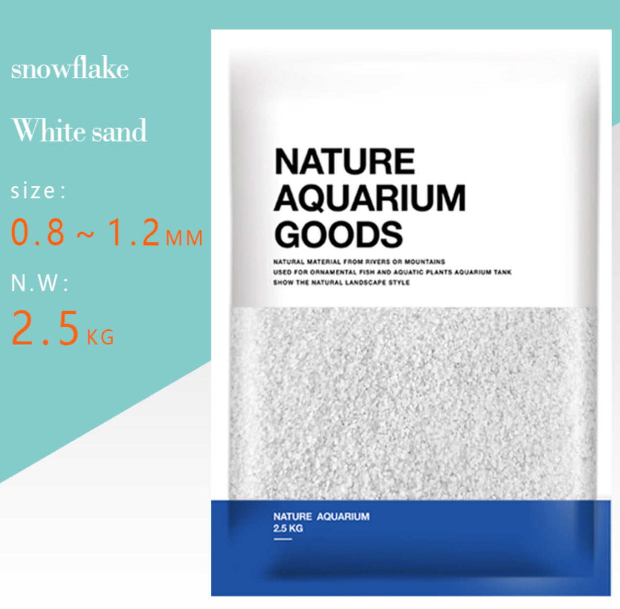 Nature Aquarium White sand 2.5Kg bag