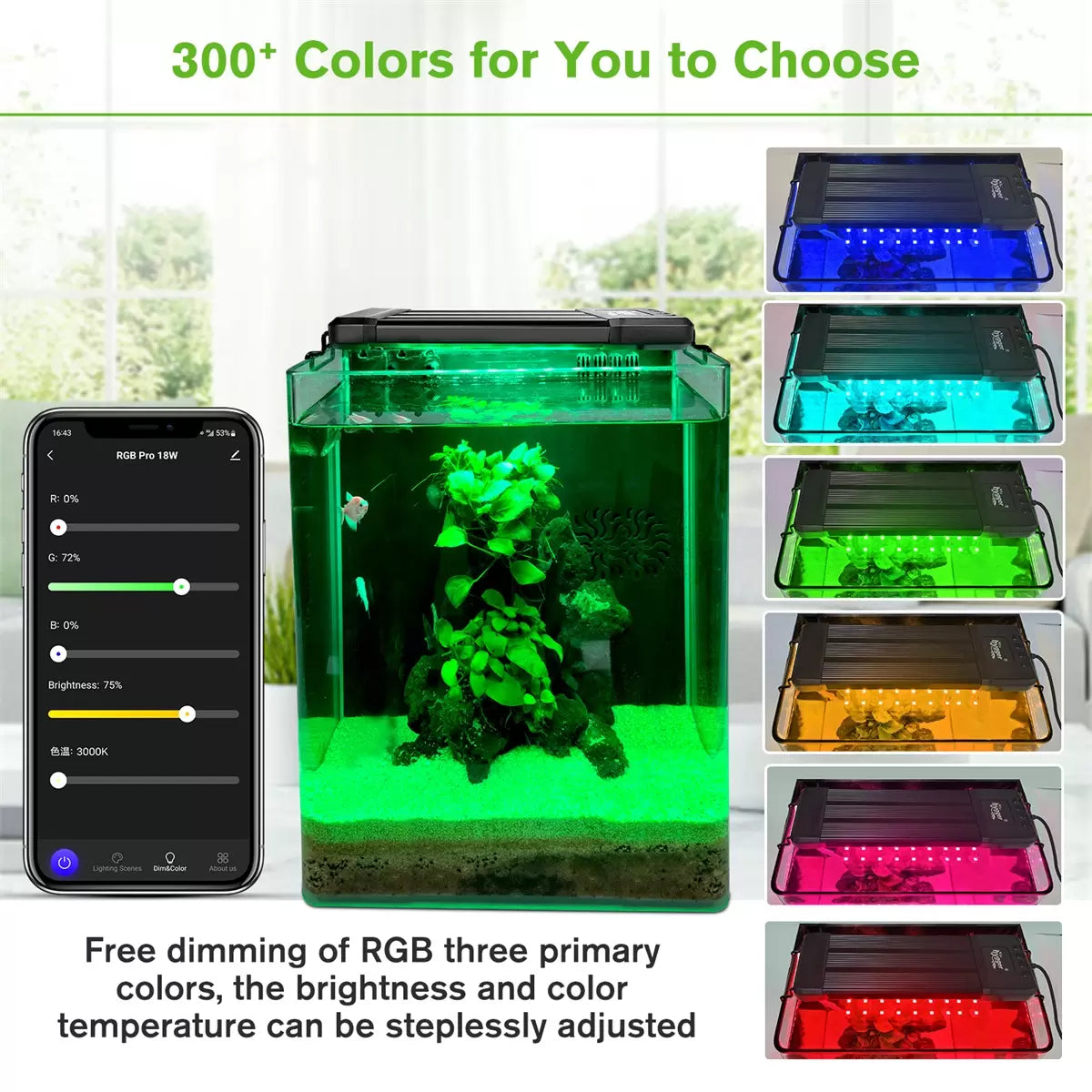 Hygger Aquarium Bluetooth LED Light (30cm - 90cm) RGB
