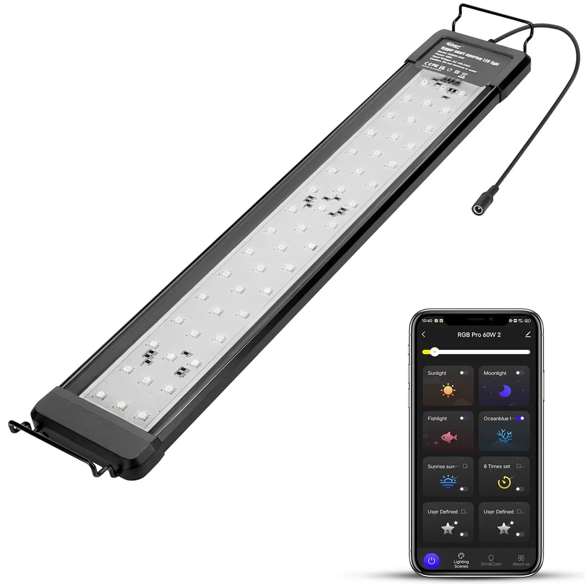 Hygger Aquarium Bluetooth LED Light (30cm - 90cm) RGB