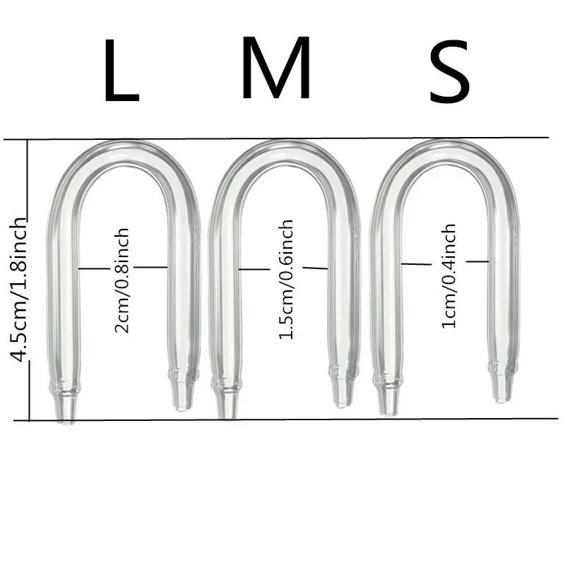 U Shaped Glass Tube Bend for Aquarium Co2 Diffuser