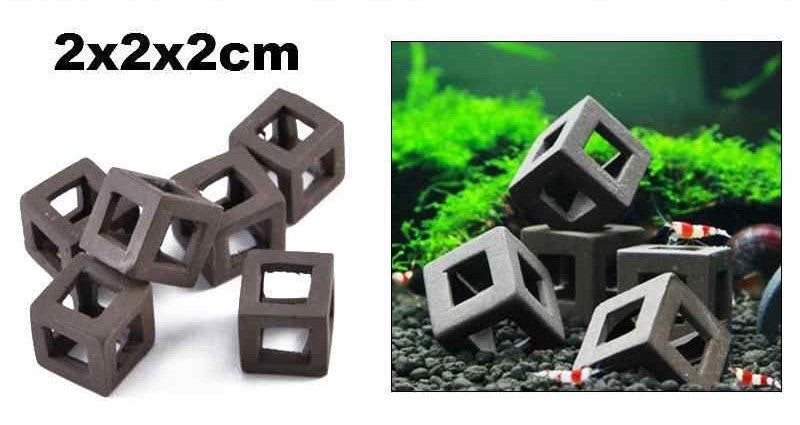 Cube shrimp shelter Ceramic - Single pc