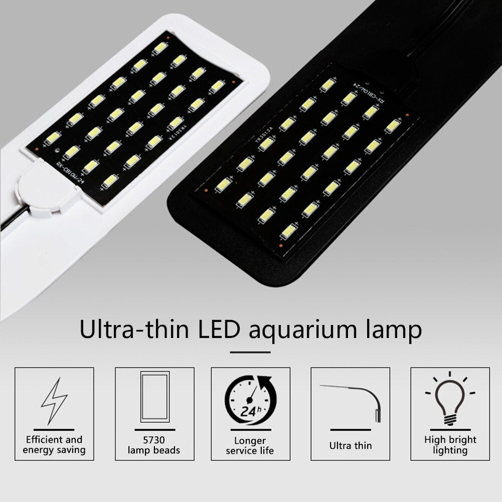 Ultra-thin LED Aquarium Lamp Fish Tank Light X5 10W