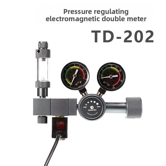 AQUAPRO TD-202 Dual Gauge CO₂ Regulator with Solenoid W21.8