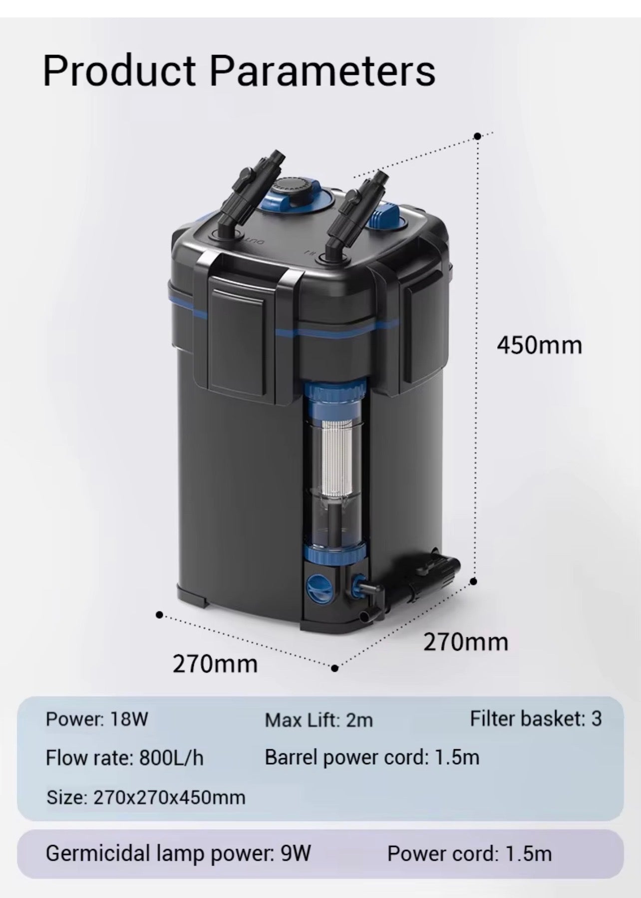 Sunsun YWY 800 canister filter