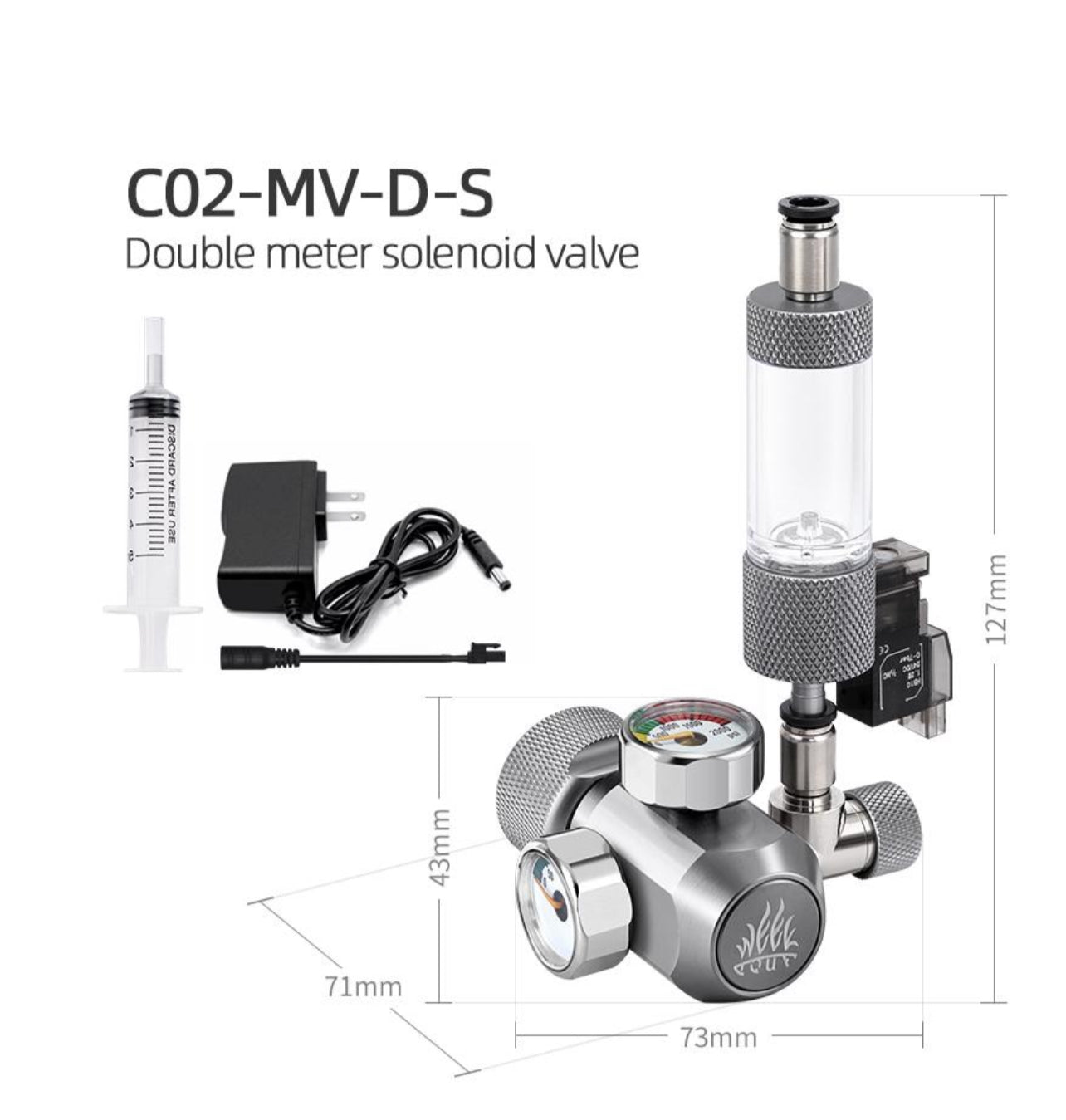 WEEK AQUA CO2 Regulator with solenoid