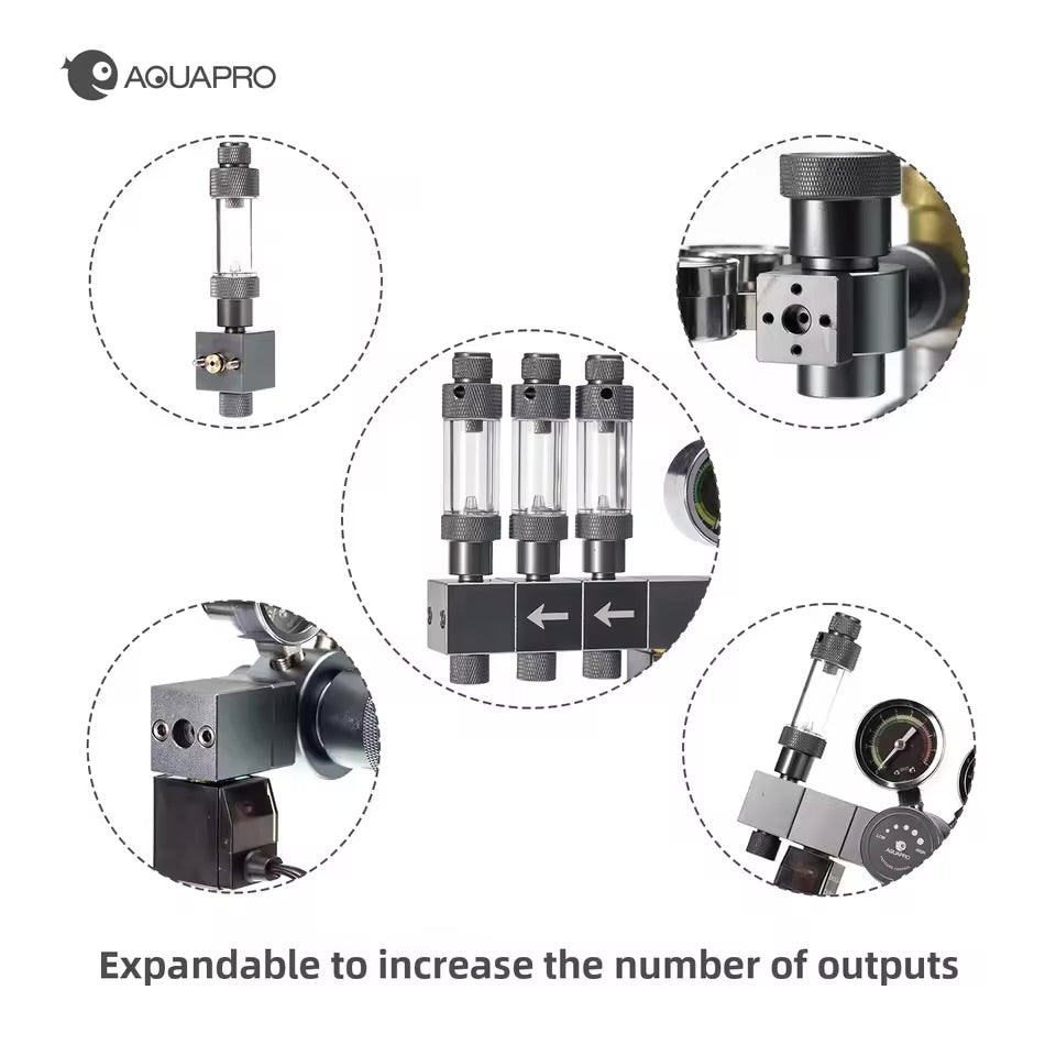 AQUAPRO TD-202 Dual Gauge CO₂ Regulator with Solenoid W21.8