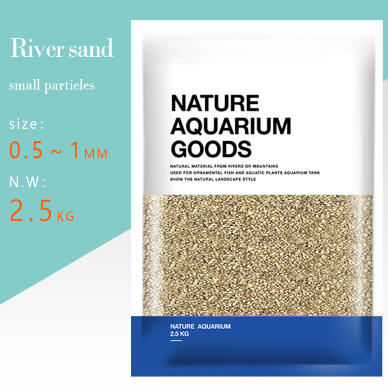 Nature Aquarium River sand 2.5Kg bag