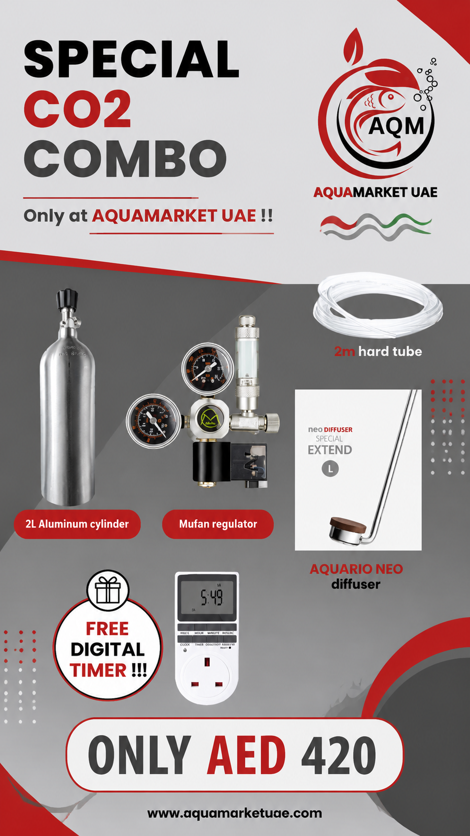 CO2 Combo 2L cylinder SPECIAL