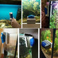 Magnetic aquarium fish tank brush with algae scraper