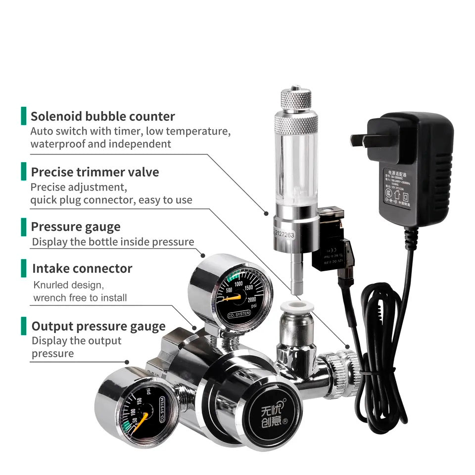 Co2 regulator 2024 with solenoid