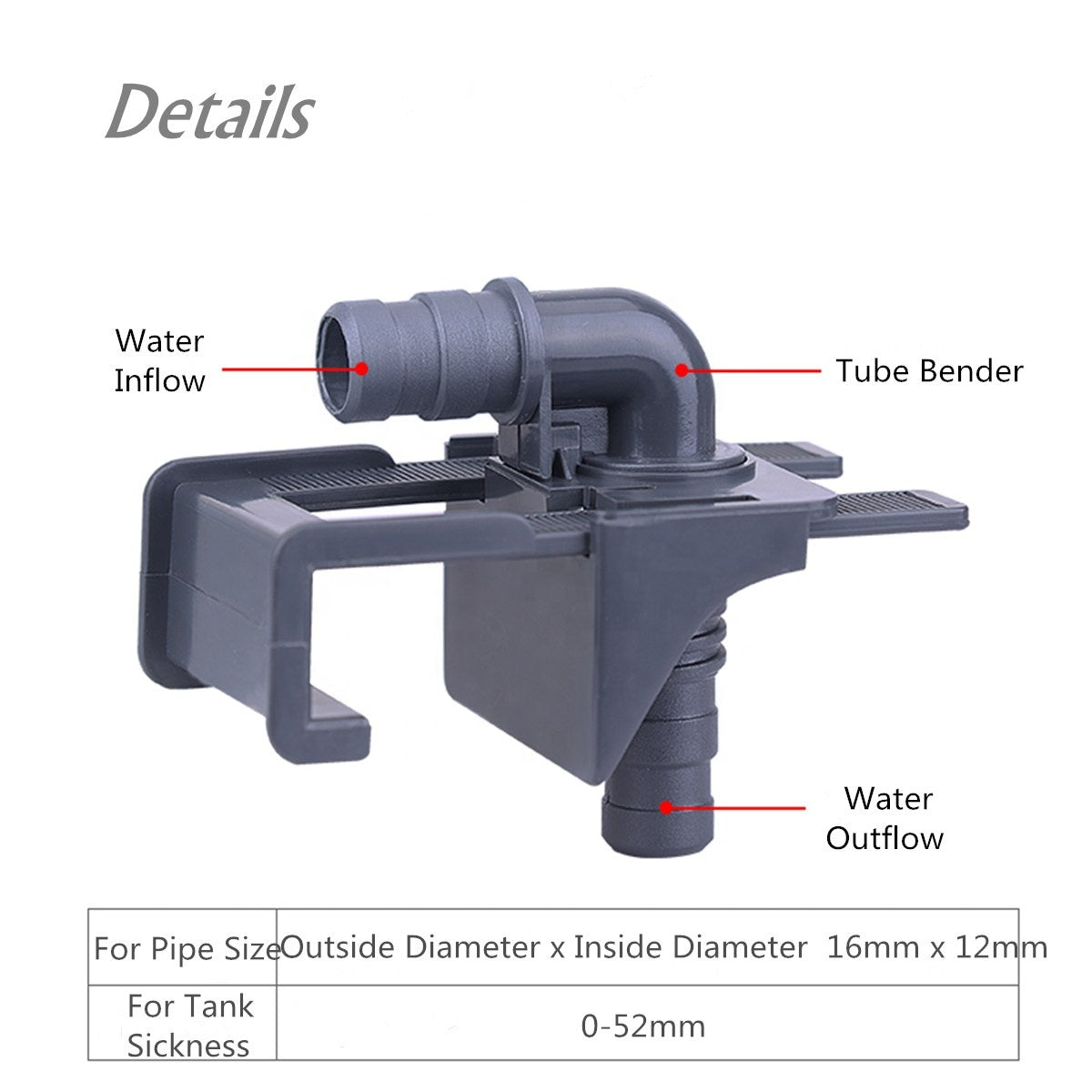 Aquarium clip on pipe holder